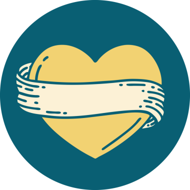 Bir insan tarafından çizilmiş kalp ve bayrağın ikonik dövme şekli