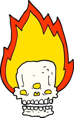 Bir insan tarafından çizilmiş korkunç bir karikatür.