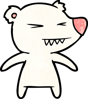 Bir insan tarafından çizilmiş kutup ayısı karikatürü