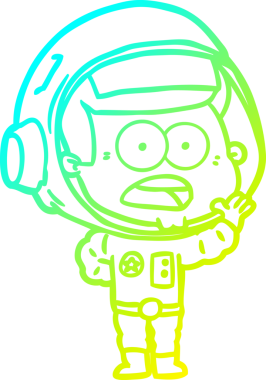 Bir insan tarafından çizilen soğuk gradyan çizgi çizimi bir astronotu şaşırttı.