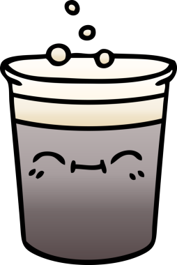 bir insan tarafından çizilmiş, gölgelenmiş, garip bir çizgi film karakteri.