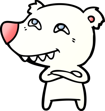 Bir insan tarafından çizilmiş kutup ayısı karikatürü