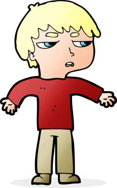 Bir insan tarafından çizilmiş rahatsız bir çocuk.