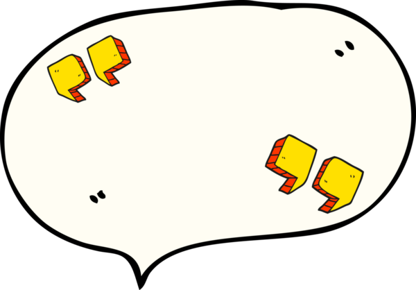 Bir insan tarafından çizilmiş serbest konuşma balonu tırnak işaretleri