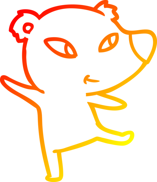 Bir insan tarafından çizilmiş sevimli bir ayının çizgi film çizimi.