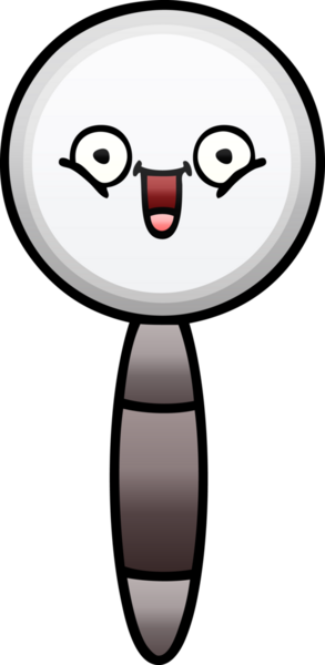 Bir insan tarafından çizilmiş bir büyüteçin gölgelenmiş karikatürü