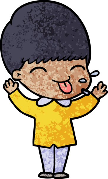 Bir insan tarafından çizilmiş komik çocuk.