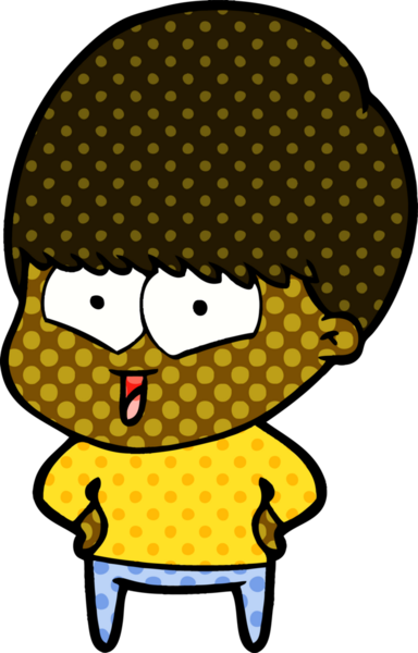 Bir insan tarafından çizilmiş mutlu çocuk çizgi filmi.