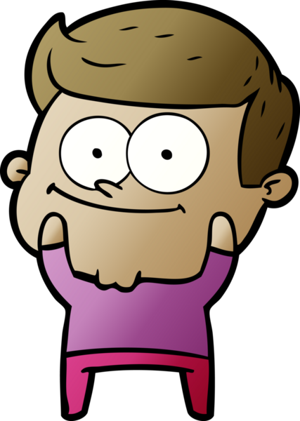 Bir insan tarafından çizilmiş mutlu bir adam.