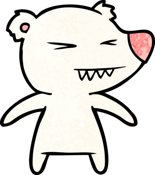 Bir insan tarafından çizilmiş kutup ayısı karikatürü