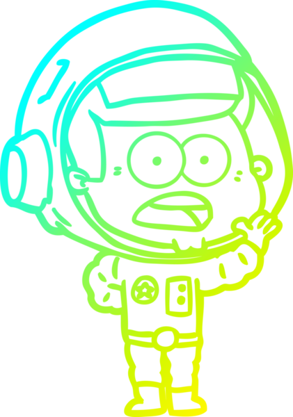 Bir insan tarafından çizilen soğuk gradyan çizgi çizimi bir astronotu şaşırttı.