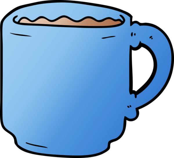 bir insan tarafından çizilmiş kahve fincanı.