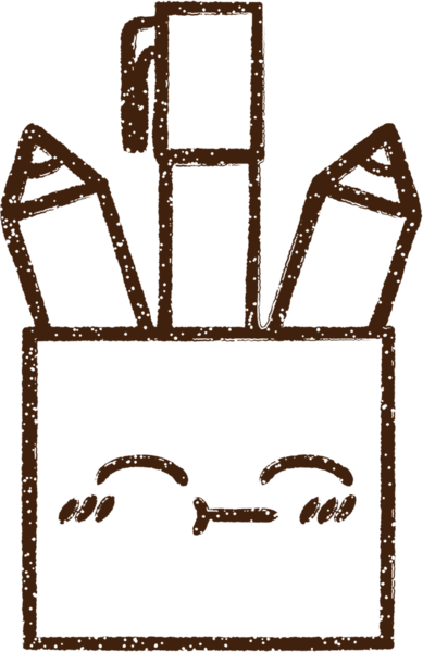 Bir insan tarafından çizilmiş kalem kapları.