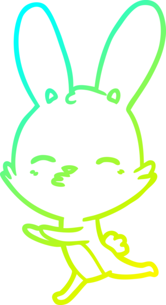 Bir insan tarafından çizilmiş garip bir tavşan çizgi filmi.