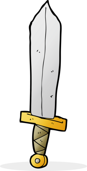 Bir insan tarafından çizilmiş bir kılıç.