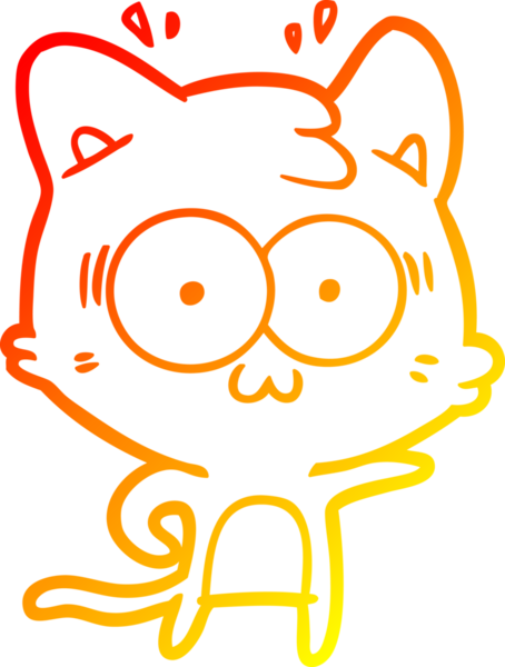 İnsan tarafından çizilmiş bir çizgi filmin sıcak eğimli çizimi.