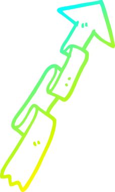 Bir insan tarafından çizilmiş bir çizgi film afişinin soğuk gradyan çizgisi