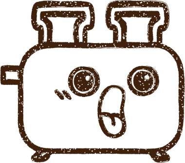 Bir insan tarafından çizilen şok olmuş tost makinesi kömürü.