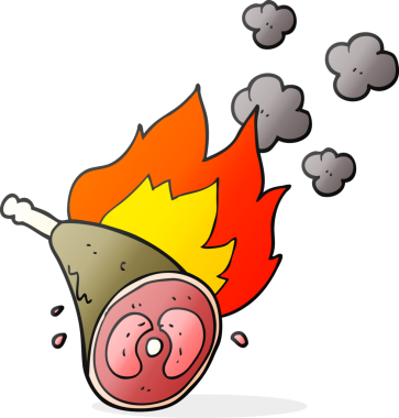 Bir insan tarafından çizilmiş et karikatürü.