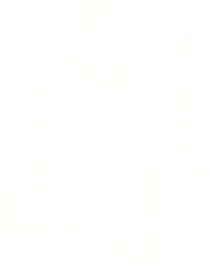 Yürüyen Kedi Tebeşiri Bir insan tarafından çizilmiş