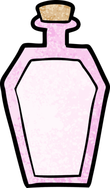 Bir insan tarafından çizilmiş bir parfüm şişesi.