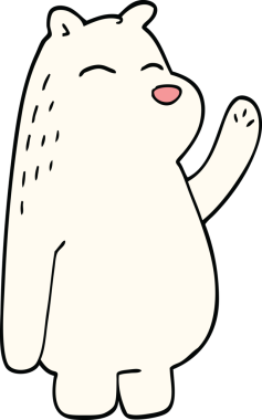 Bir insan tarafından çizilmiş kutup ayısı çizimi.