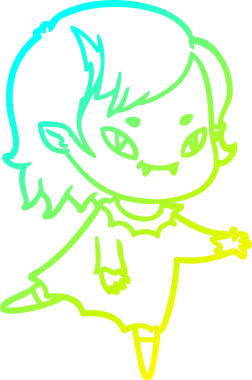 Bir insan tarafından çizilmiş soğuk gradyan çizgi çizimi.