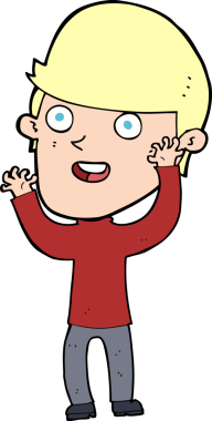 Bir insan tarafından çizilmiş mutlu bir adam.