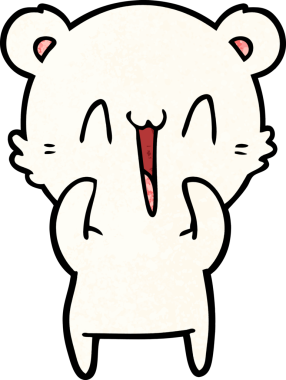 Bir insan tarafından çizilmiş kutup ayısı karikatürü