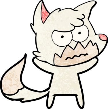 Bir insan tarafından çizilmiş bir tilki.