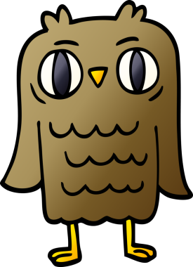 Bir insan tarafından çizilmiş karalama baykuşu.