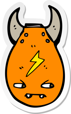 Bir insan tarafından çizilmiş bir karikatür bombasının çıkartması.