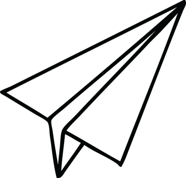 Bir insan tarafından çizilmiş kağıttan bir uçak çizimi.