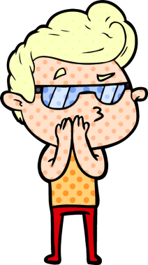 Bir insan tarafından çizilmiş havalı bir çizgi film.