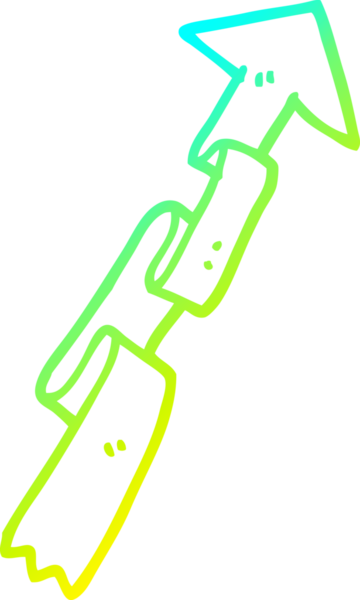 Bir insan tarafından çizilmiş bir çizgi film afişinin soğuk gradyan çizgisi