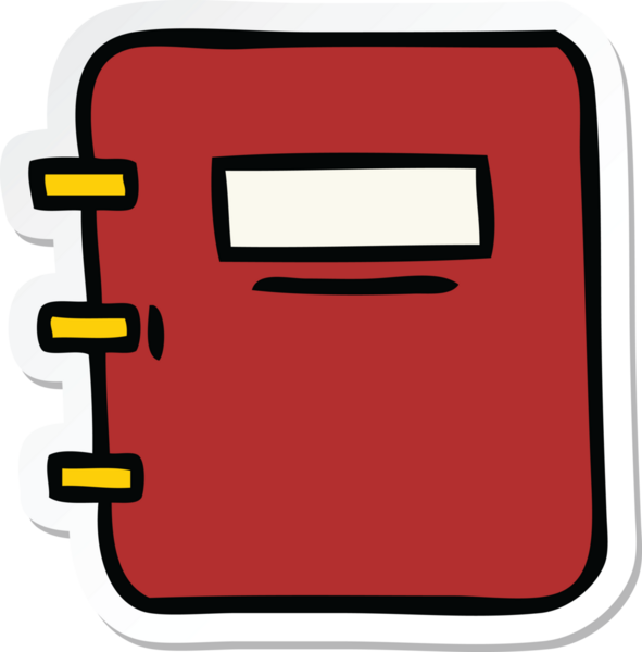 Bir insan tarafından çizilmiş şirin bir çizgi roman çıkartması.