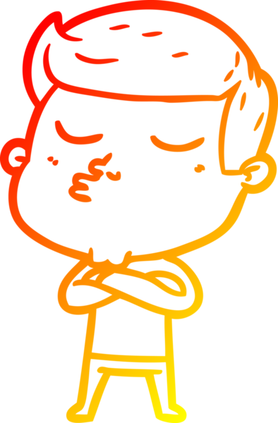 Bir insan tarafından çizilen çizgi film modelinin sıcak çizgi çizimi.