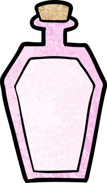 Bir insan tarafından çizilmiş bir parfüm şişesi.