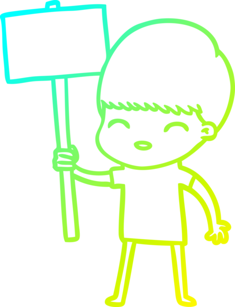 Bir insan tarafından çizilmiş mutlu çizgi film çocuğu çizimi.