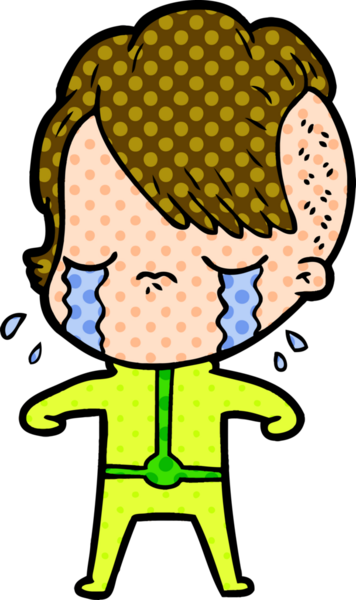 Bir insan tarafından çizilmiş ağlayan bir kız.