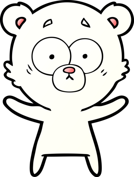 Bir insan tarafından çizilmiş kutup ayısı karikatürü