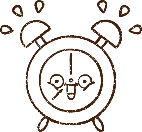 Bir insan tarafından çizilmiş Alarm Saati Kömürü Çizimi