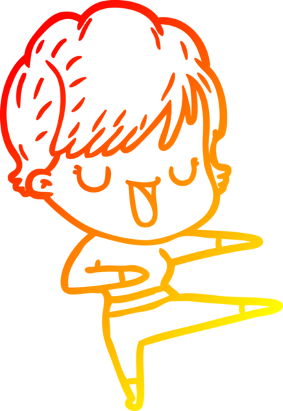 Bir insan tarafından çizilmiş bir karikatür kadın çizimi.