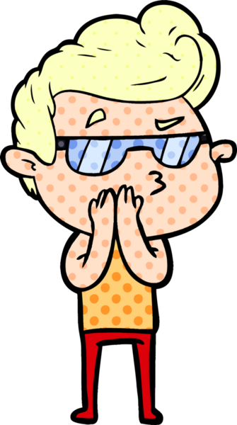 Bir insan tarafından çizilmiş havalı bir çizgi film.