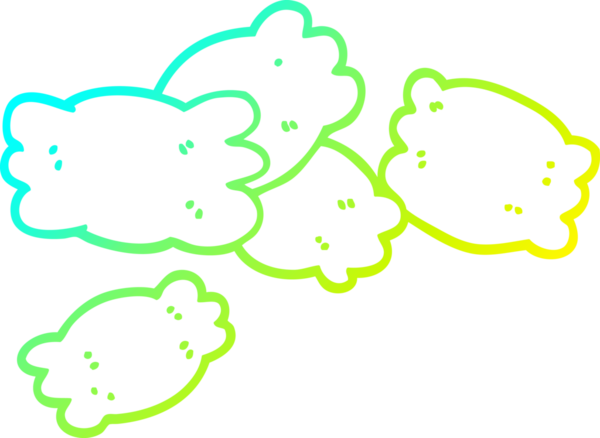 Bir insanın çizdiği makarnanın soğuk gradyan çizgisi.