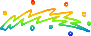 gökkuşağı gradyan çizgi çizimi bir insan tarafından çizilmiş bir karikatür yıldırımı