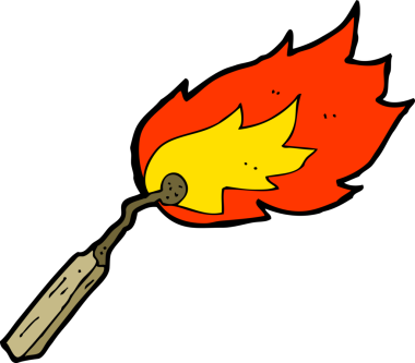 Bir insan tarafından çizilmiş karikatür yakma kibriti