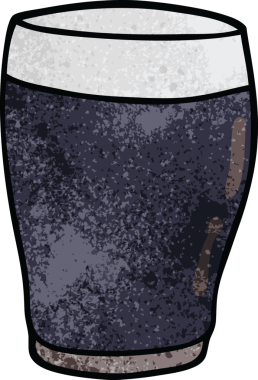 Bir insan tarafından çizilmiş bira bardağı karalaması.