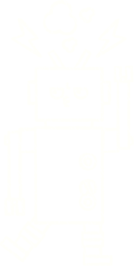 Bir insan tarafından çizilen Dans Eden Robot Tebeşiri