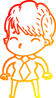 Bir insan tarafından çizilmiş bir karikatür kadın çizimi.